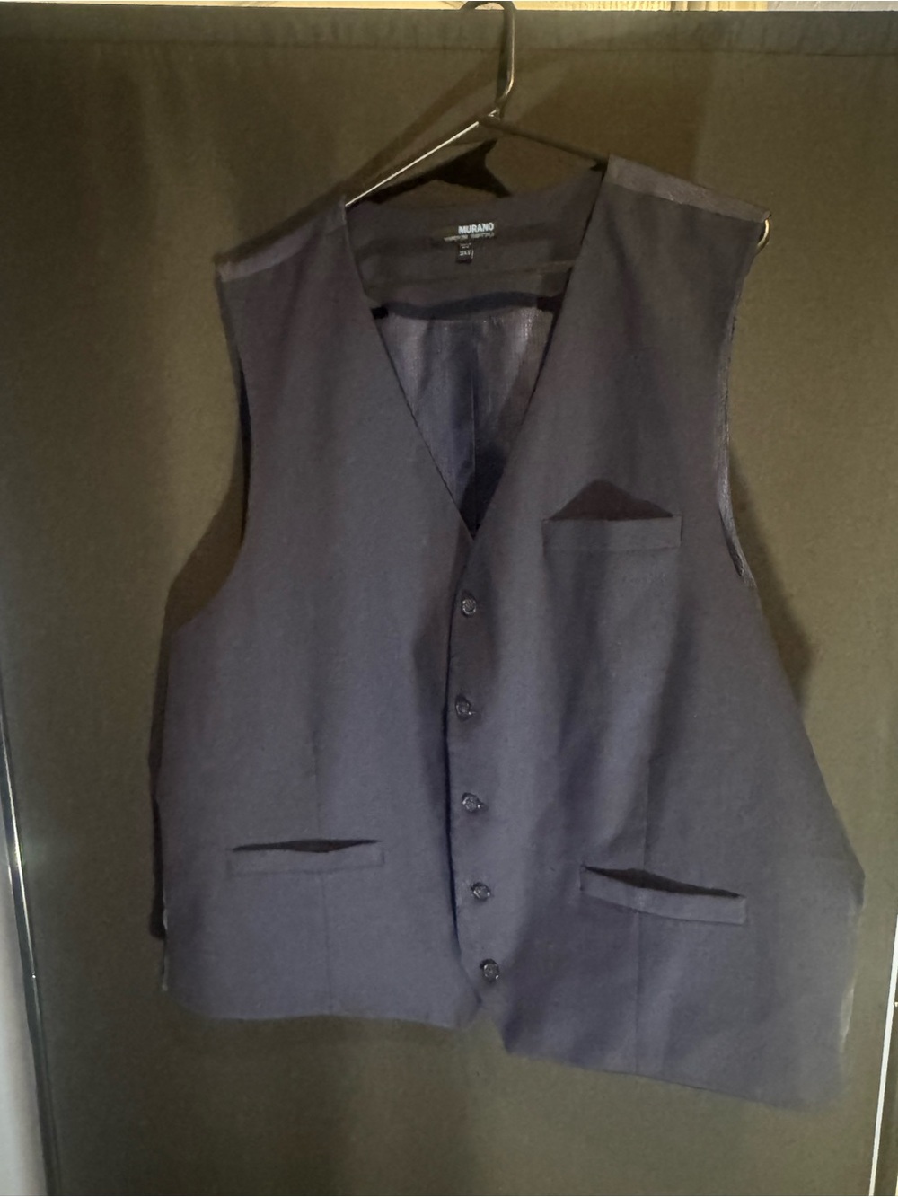 Murano Big Tall Wardrobe Essentials Dress Vest, Mens, 2XT, Navy Blue